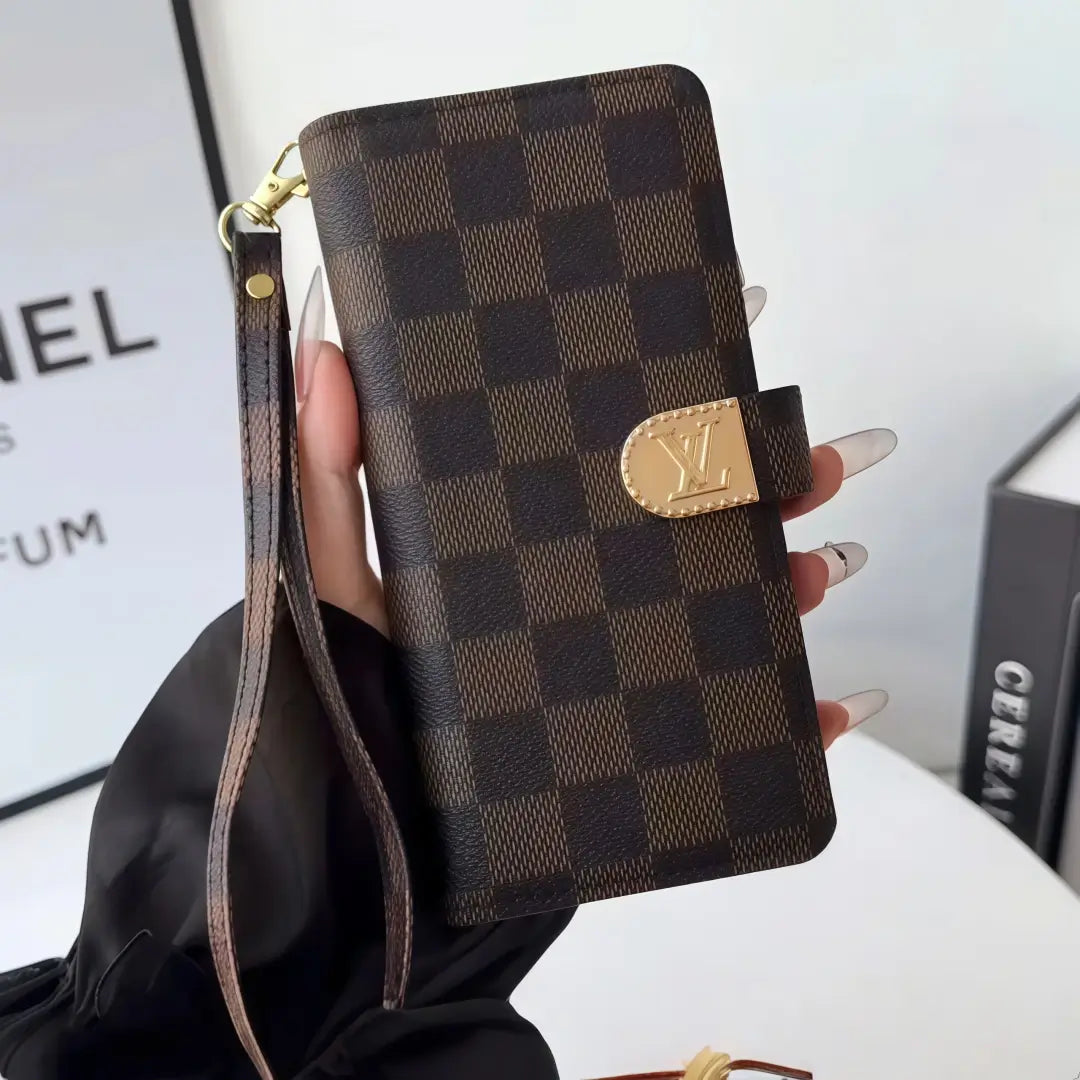 Classic Monogram Leather iPhone Wallet Case