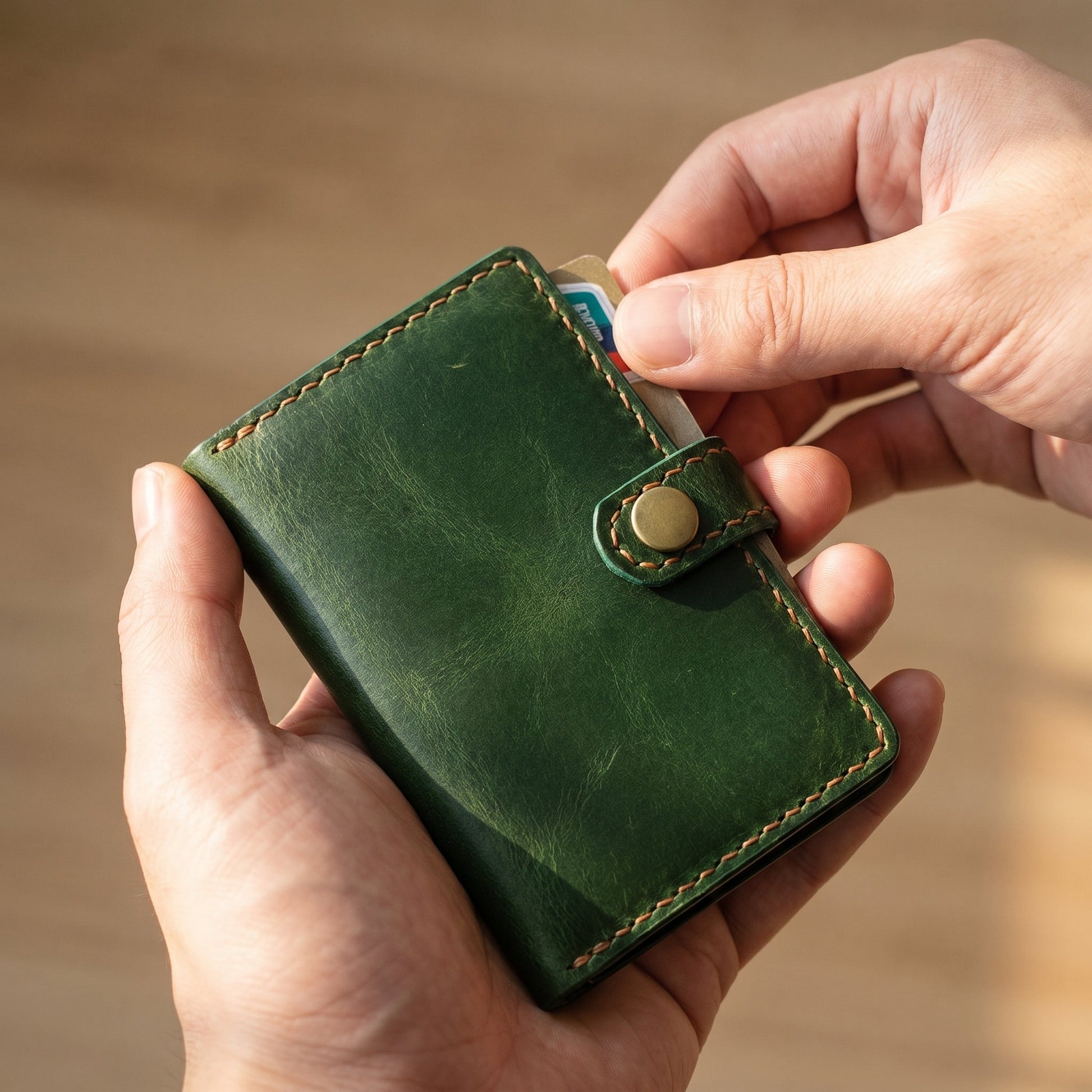 Genuine Leather Card Holder Wallet