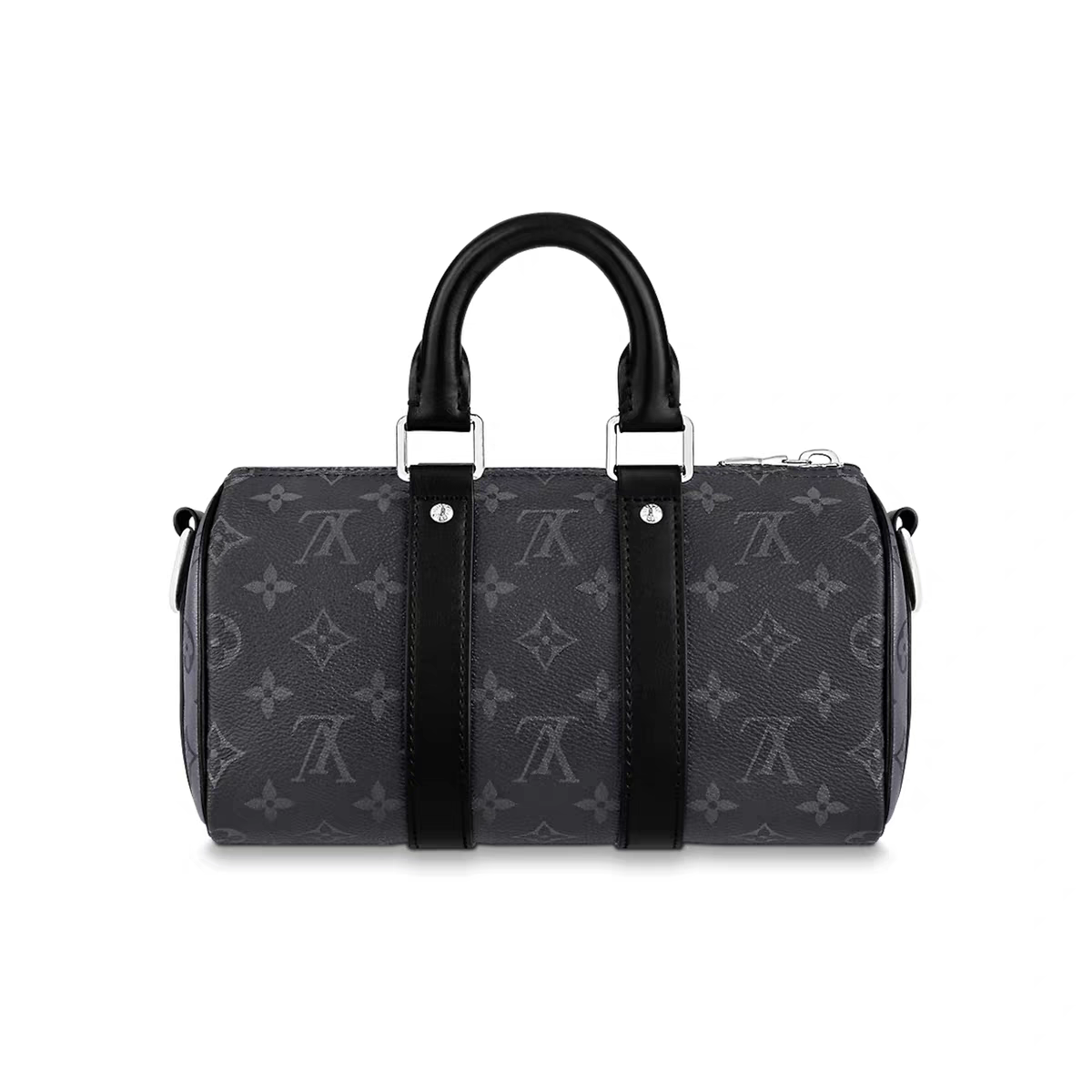 Luxury Leather Monogram Eclipse Canvas Duffle Bag