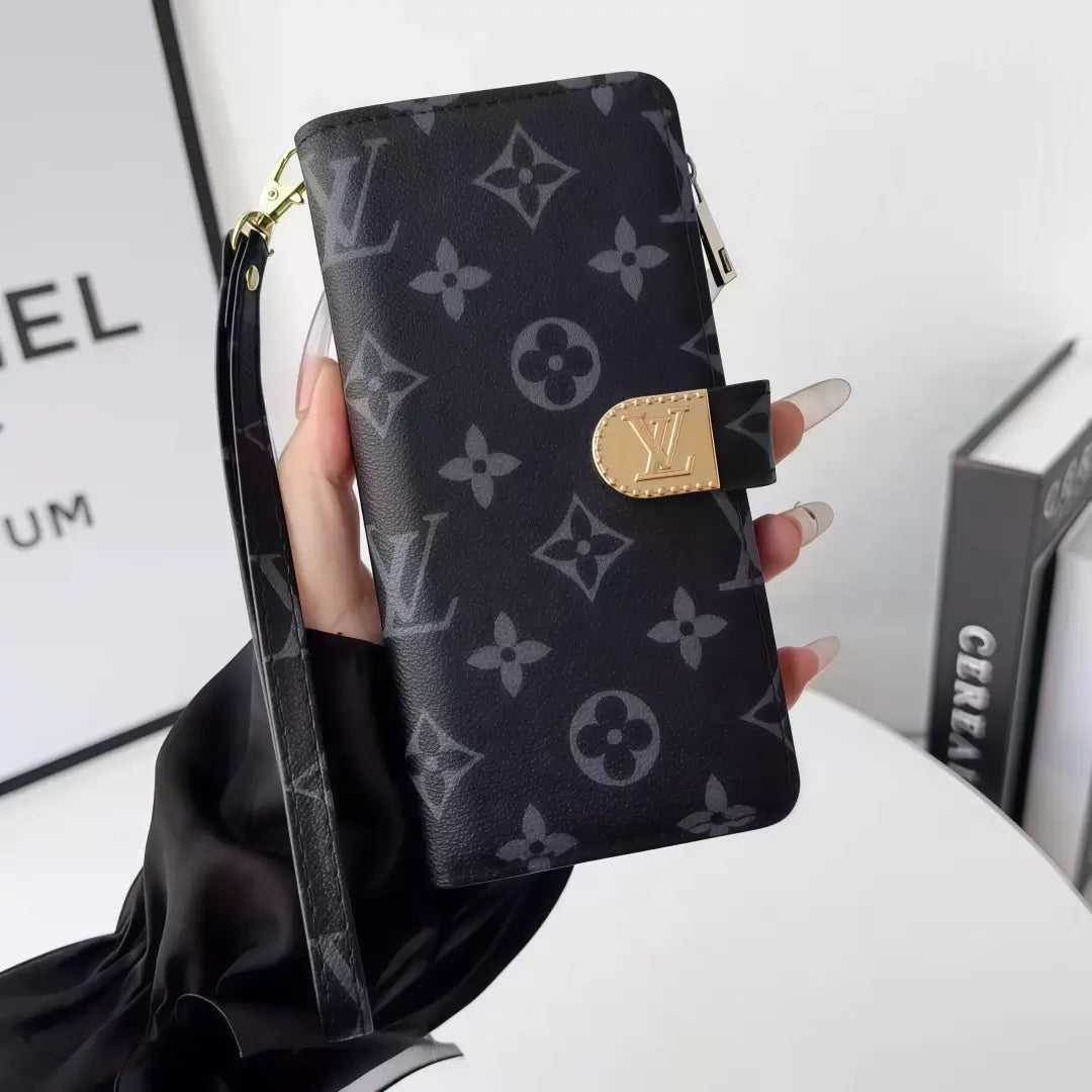 Classic Monogram Leather iPhone Wallet Case