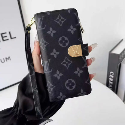 Classic Monogram Leather iPhone Wallet Case