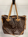Handbag Luxury Designer By Louis Vuitton In Brown, Size:Large