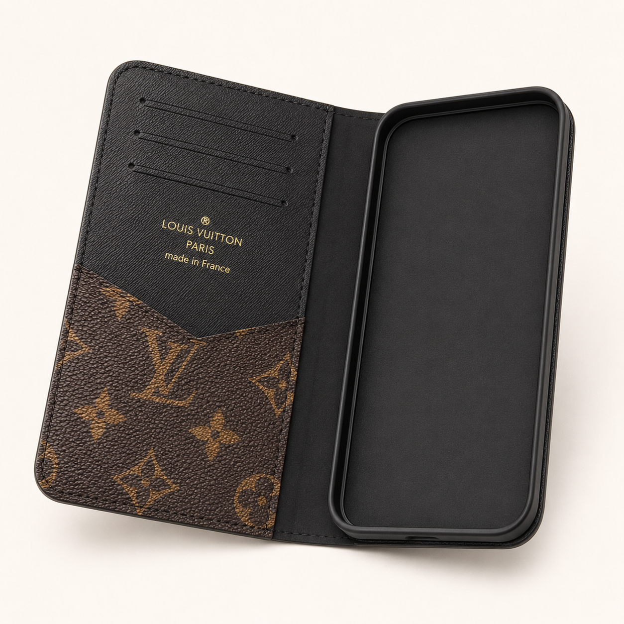 Vintage Monogram Folio Wallet iPhone Case