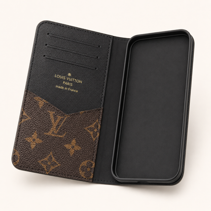 Vintage Monogram Folio Wallet iPhone Case