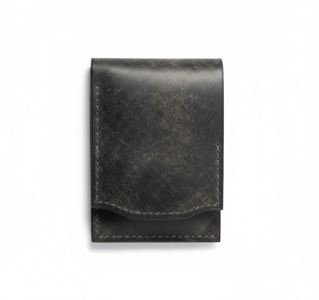 Vintage Handcrafted Full-Grain Leather Snap Wallet