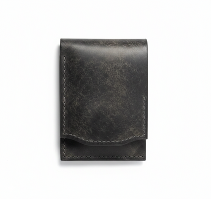 Vintage Handcrafted Full-Grain Leather Snap Wallet