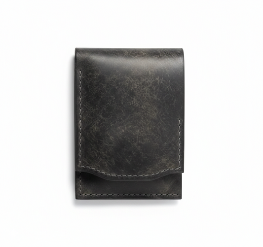 Vintage Handcrafted Full-Grain Leather Snap Wallet