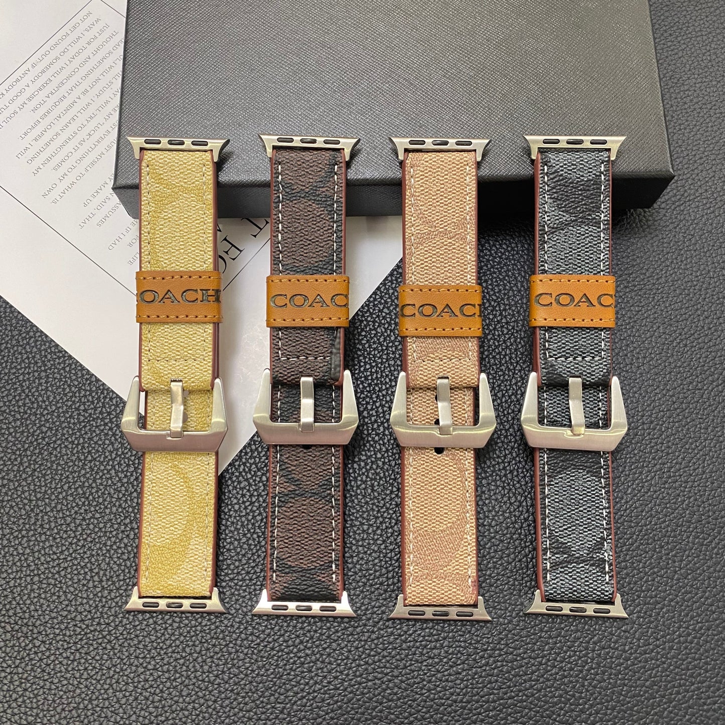 Leather Classic Apple Watch Band Black-YHK244221710