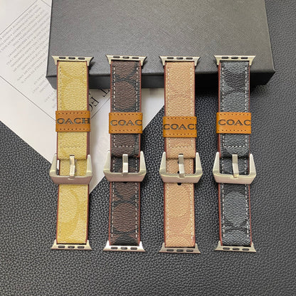 Leather Classic Apple Watch Band Coffee-YHK244221710