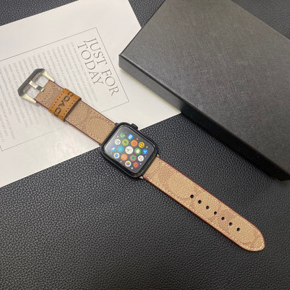 Leather Classic Apple Watch Band Light Brown-YHK244221710