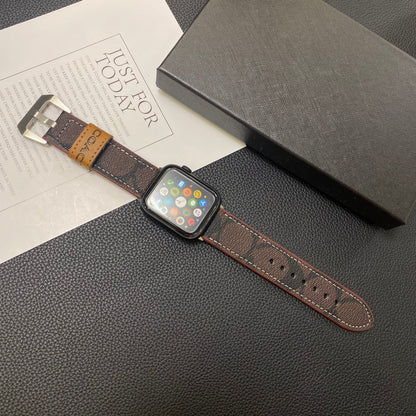 Leather Classic Apple Watch Band Dark brown-YHK244221710