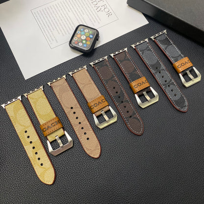 Leather Classic Apple Watch Band Coffee-YHK244221710