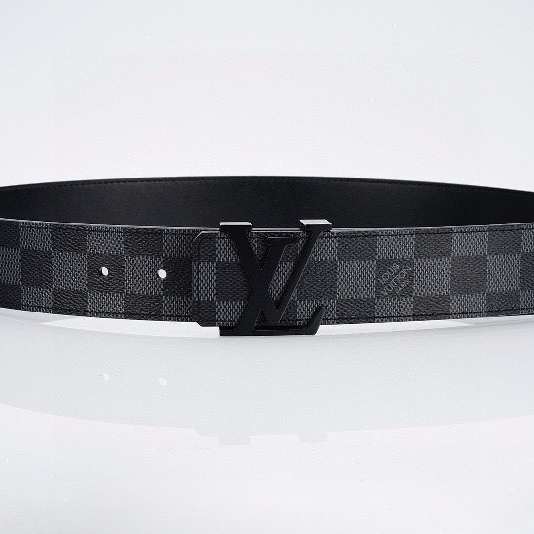 Luxury Black Lacquer Buckle Leather Belt