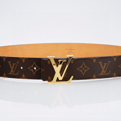 Luxury Monogram Belt with Gold Buckle