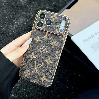 The Gold Edit - Luxury Monogram Leather iPhone Case