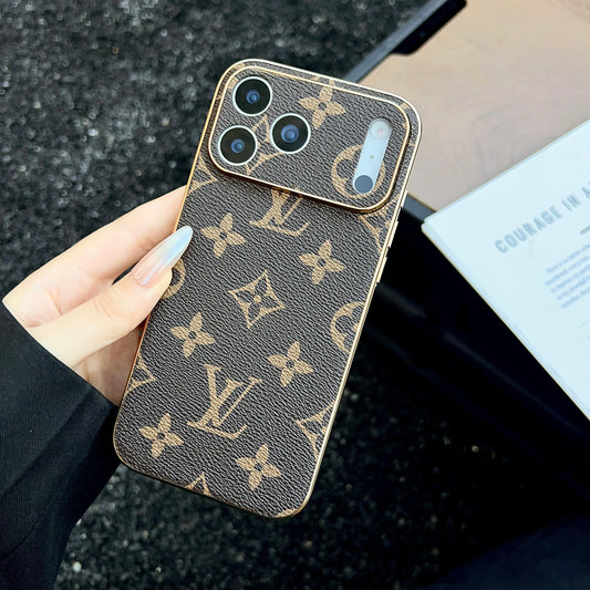 The Gold Edit - Luxury Monogram Leather iPhone Case