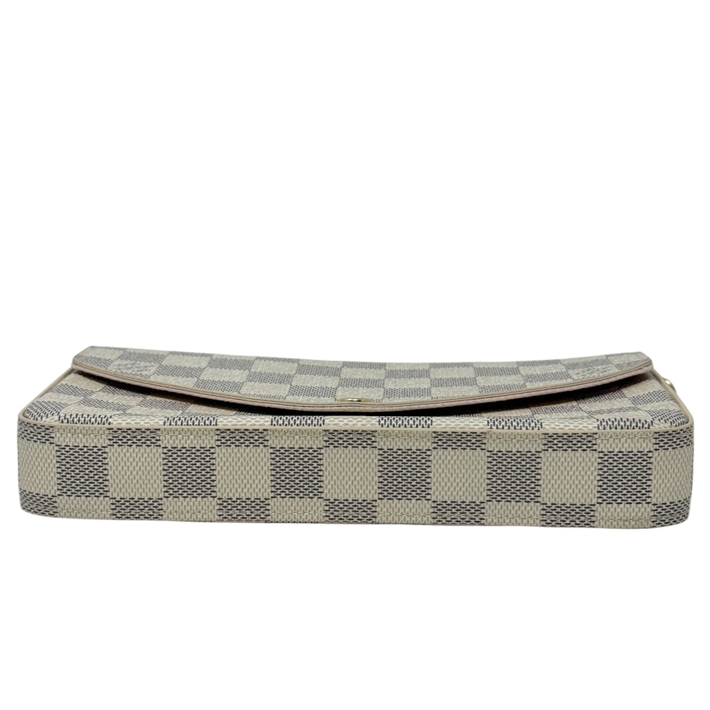 Pochette Félicie In Damier Azur Canvas Luxury Designer By Louis Vuitton, Size: Small