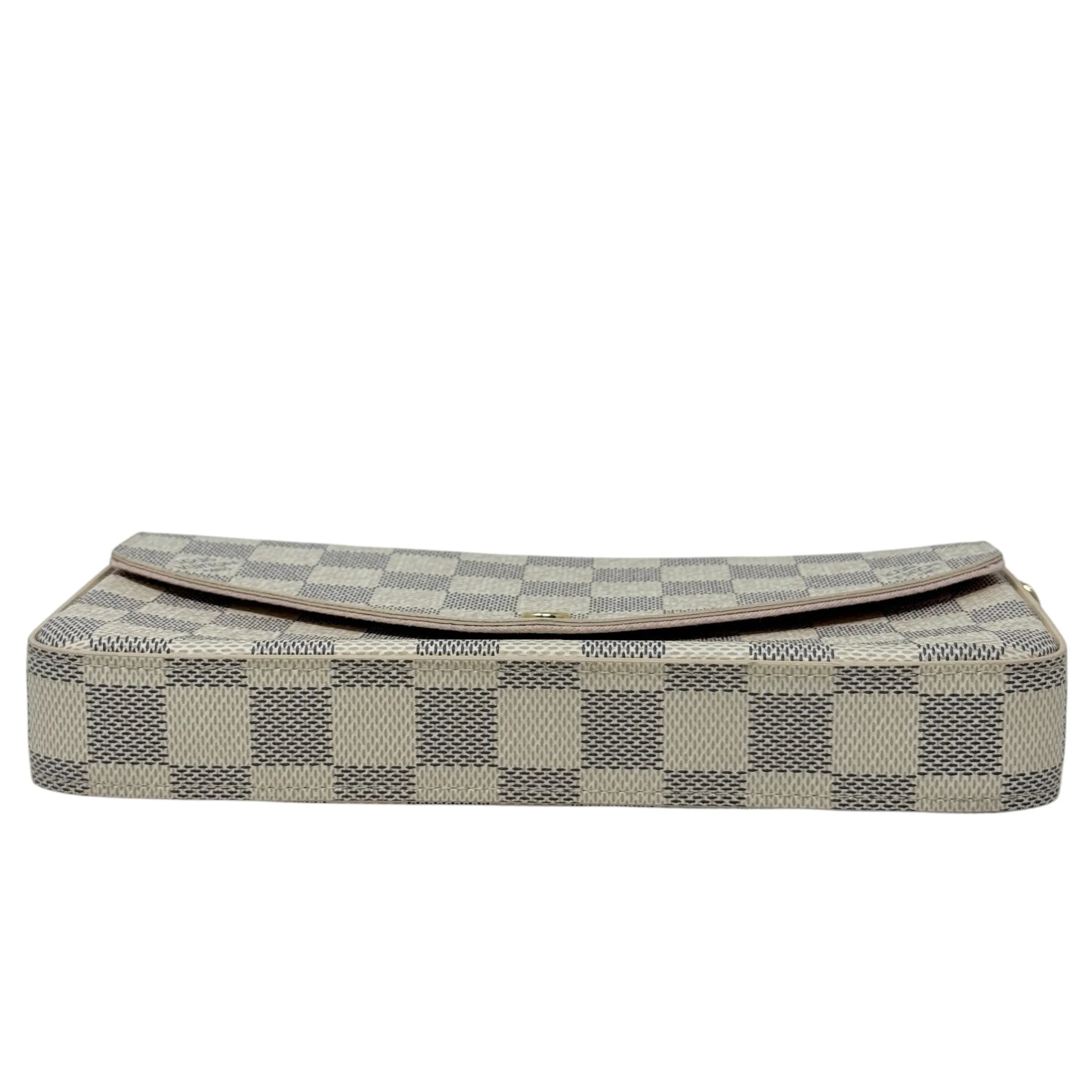 Pochette Félicie In Damier Azur Canvas Luxury Designer By Louis Vuitton, Size: Small