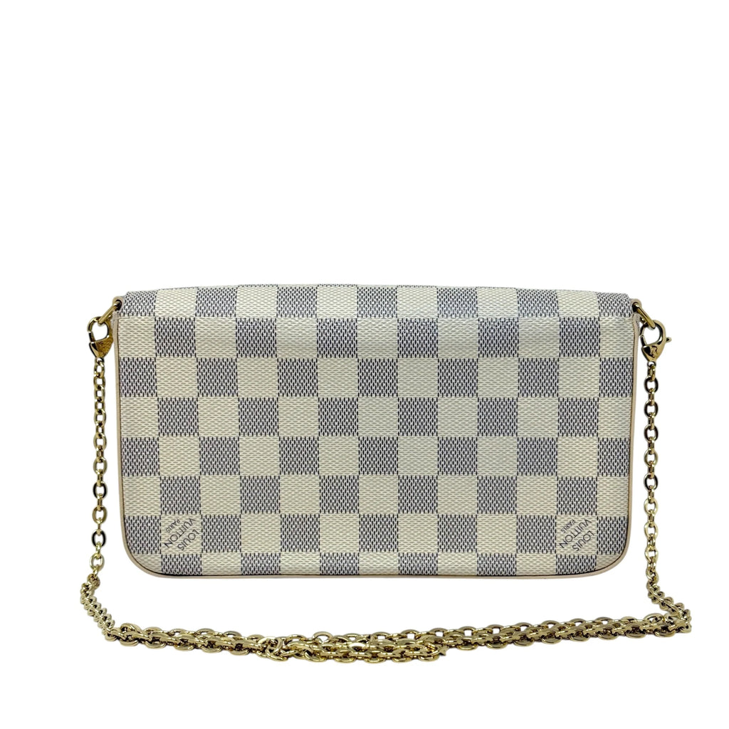 Pochette Félicie In Damier Azur Canvas Luxury Designer By Louis Vuitton, Size: Small