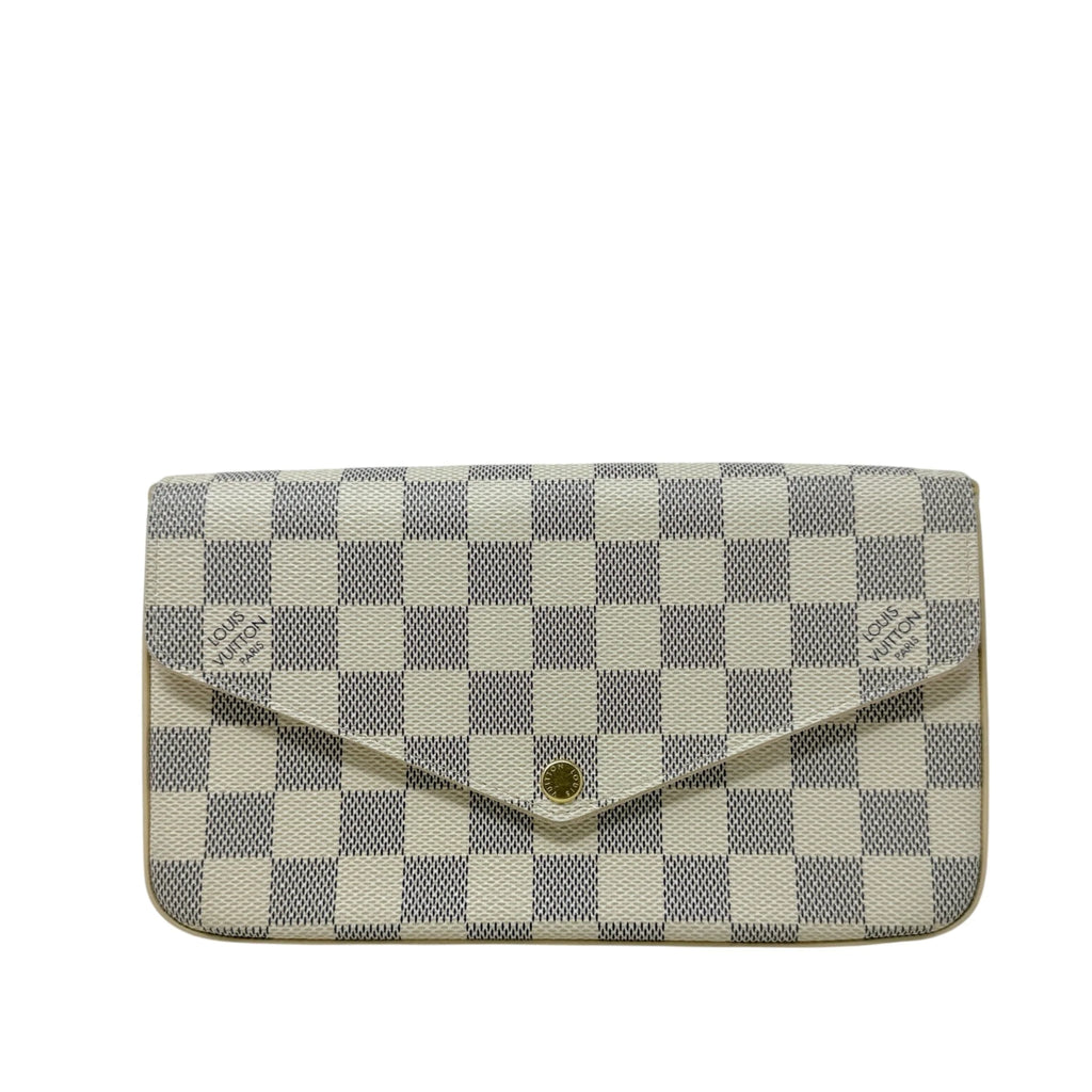 Pochette Félicie In Damier Azur Canvas Luxury Designer By Louis Vuitton, Size: Small