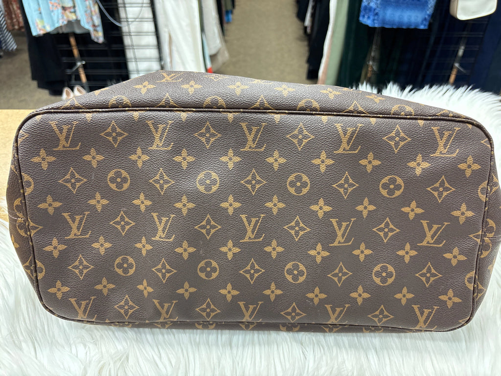 Handbag Luxury Designer By Louis Vuitton In Brown, Size:Large